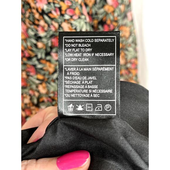 NWT BB Dakota Steve Madden Black Ditsy Dress, size XXL - Picture 10 of 10